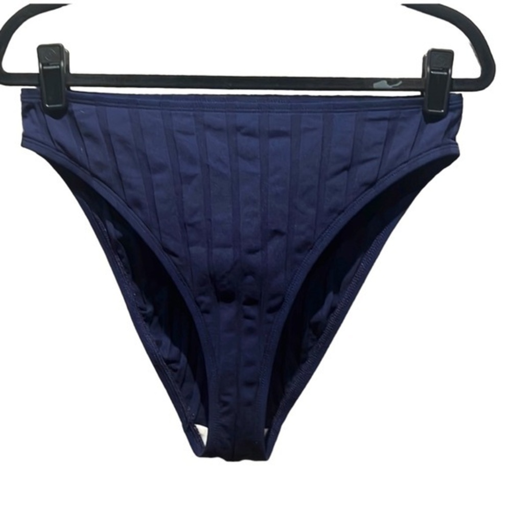 La Blanca Blue Bikini Bottoms High Cut Size 14